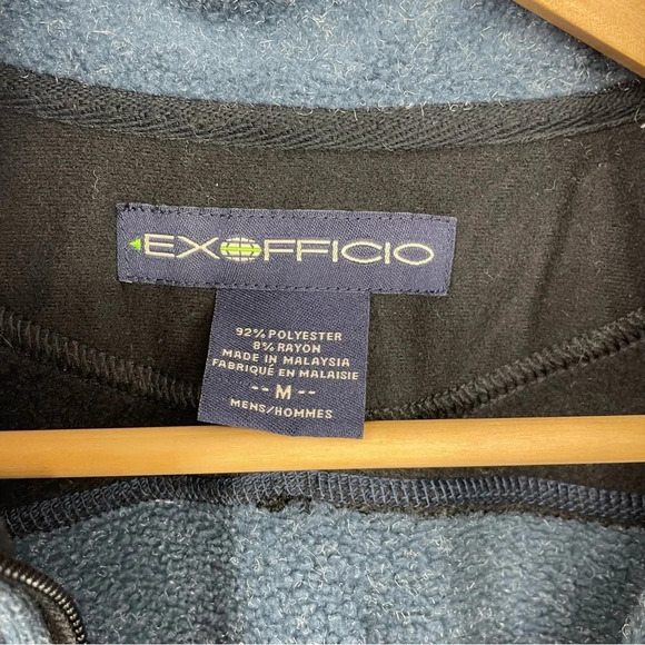 Mens Ex Officio blue pullover fleece better sweater Medium. - Picture 3 of 6